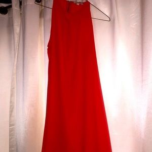 Coral A-line dress